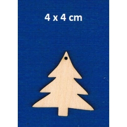 SKLEJKA #3mm Choinka zawieszka 4x4cm